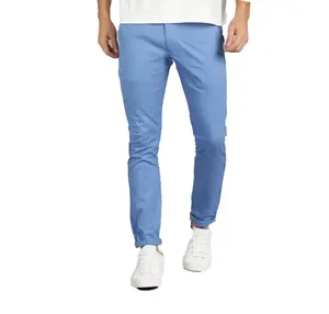 Bangladeş tedarikçisi son yeni İngiltere stil erkekler pamuk Slim Fit şık Chino pantolon Premium kalite toptan fiyat erkekler Chino