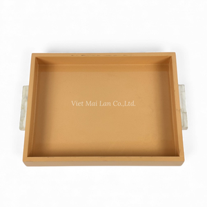 Bandeja de Laca con Asa, Artesanía Hecha a Mano para Exhibición en Mesa y Servicio Diario, de Vietnam - Product Image 1