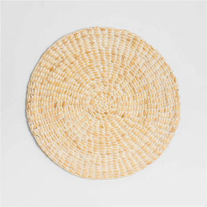 Sous-plat en jacinthe d'eau blanche tressé à la main pour la décoration de la salle à manger, prix fournisseur, sets de table - Product Image 1