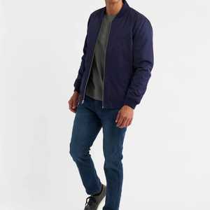 Veste bomber en nylon sur mesure en gros, fabrication OEM, veste bomber légère pour hommes, fermeture éclair, manches longues - Product Image 6