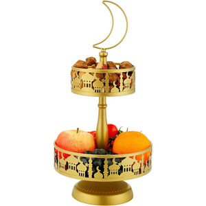 Fabuleux Design 2 Niveaux Métal Gâteau Stand Ramadan Dates Dessert Stand Pour Ramadan Décoration Tasse Gâteau Titulaire À Bon Prix - Product Image 2