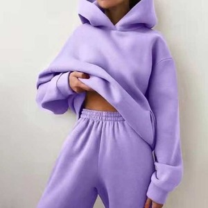Ensembles de survêtements personnalisés Ensemble de pantalons de survêtement et de sweat à capuche pour femmes Ensemble de deux pièces de vêtements pour femmes MS-JG-1149 - Product Image 4