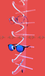 Soportes transparentes para gafas de sol de cristal acrílico, estante de exhibición de gafas, varillas de exhibición montadas en la pared - Product Image 2