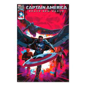 Póster del Cómic Capitán América Marvel Brave New World, Técnica de Impresión Digital para Decoración - Product Image 1