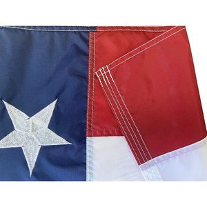 Pack of 2 Texas <b>Flag</b> 12x18 Inches TX State <b>Flags</b> Made in USA Embroidered Sewn Boat <b>Flags</b> 210D Oxford Nylon - Product Image 3
