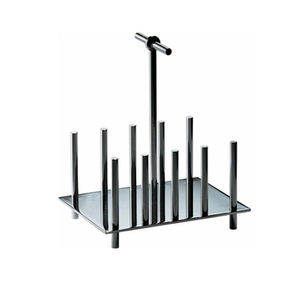 Porte-toast élégant en acier inoxydable avec couleur argentée et design tendance, parfait pour une utilisation sur la table à la maison et dans la cuisine - Product Image 5