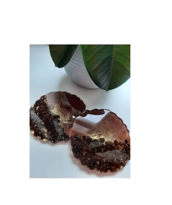 Resin coaster glossy art piece for modern kitchen tables stylish premium durable <b>reusable</b> decor accent - Product Image 2