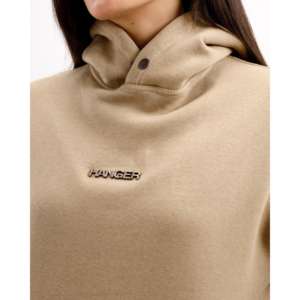 Sudadera con Capucha Esencial 100% Algodón Color Beige Arena con Bordado 3D, Lavado Enzimático y Logotipo Serigrafiado, Talla XXS - Product Image 2