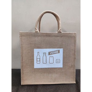 Venta caliente Ecológico Lienzo Yute Bolsos Señoras Lujo Nuevo Diseño Personalizado Logo Patrón Liso Lujo Bolsas de Compras Regalos - Product Image 1