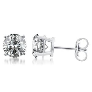 Boucles d'oreilles exquises en or rose blanc 10 carats pour femmes diamants cultivés en laboratoire élégant à la mode pour les mariages de tous les jours cadeau parfait - Product Image 1