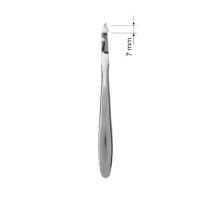 Pince à cuticules pour ongles finition sable de haute qualité 5 mm pointe poignée unie Double ressort doigt ongle pince à cuticules 5" - Product Image 2
