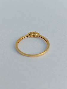 Anillo de Compromiso y Matrimonio de Oro Sólido de 9K/14K/18K con Diamante Natural de Corte Redondo |   Joyería Fina de Lujo |   Anillo de Boda con Certificado IGI - Product Image 3