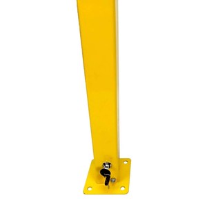 Poteau de stationnement en acier verrouillable de 60 cm, type pliable, barrière de stationnement pour carport, système de stationnement en 3 parties avec serrures pour parking - Product Image 5