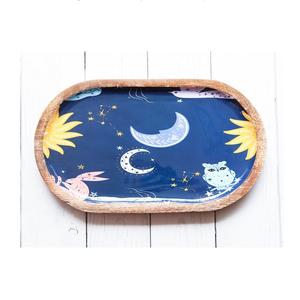 Bandeja para servir aperitivos, pasta o comida, bandeja para servir con acabado esmaltado, diseño impreso, mesa de comedor de la más alta calidad - Product Image 1