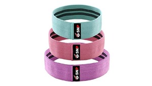 Juego de bandas de resistencia de tela antideslizante de alta calidad para mujer, bandas de entrenamiento en casa, bandas de botín circulares de cadera personalizadas - Product Image 6