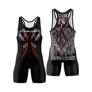 Vente en gros Conception personnalisée Powerlifting Singlet Sublimé Hommes Haltérophilie Uniforme Sans Couture BSCI Sportswear - Product Image 4