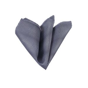 Pañuelo de bolsillo jacquard con estampado de ilusión gris para hombre, complemento perfecto para blazers - Product Image 1