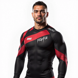 Personalizado Bjj Rash Guards al por mayor sublimado MMA Gear para deportes de combate gimnasio entrenamiento y ropa de entrenamiento - Product Image 2