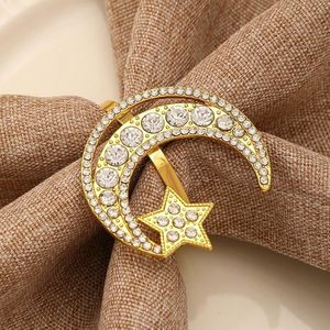 Eid Mubarak Mubarak Mubarak วงแหวนผ้าเช็ดปากโลหะผสมรูปดาวของชาวมุสลิม - Product Image 1