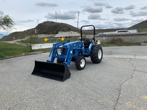 Tracteur agricole diesel 4x4 bleu de 55 CV avec engrenage de transmission et chargeur frontal - Product Image 5