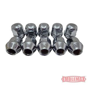 Écrous de roue de voiture en acier chromé M12X1.25 (16 pièces)-EMBLEMAX 2614 Pièces automobiles - Product Image 3