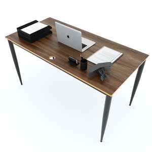 Escritorio Minimalista de Madera Contrachapada HBCN008 de 140x70cm con Revestimiento de Melamina y Patas Cone II, Escritorio de Oficina Duradero y de Lujo para Dormitorio - Product Image 2