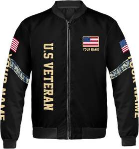 Chaqueta bomber informal AOP personalizada para hombre OEM, chaqueta bomber para veteranos de estilo Safari para uso al aire libre, de estilo Safari, para hombre - Product Image 1