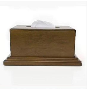 Hot selling wooden <b>tissue</b> box Modern wooden <b>Paper</b> Facial <b>Tissue</b> Box Holder Square <b>Tissue</b> Box Covers at affordable price - Product Image 2
