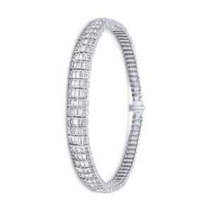 สร้อยข้อมือเพชรมอยส์ซอไนท์สีเงินสร้อยข้อมือฮิปฮอปวิบวับสำหรับงานแต่งงานของขวัญแฟชั่นเครื่องประดับ - Product Image 1