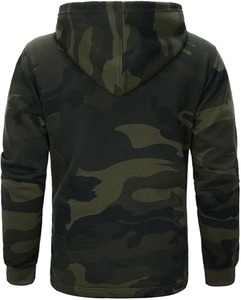 Sudadera con capucha y cremallera de mezcla de algodón para hombre personalizada de fabricante OEM, ropa de calle informal de gran tamaño, impresión digital bordada para la primavera - Product Image 2