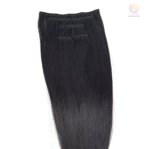 100% de haute qualité non transformés vierge vietnamien cheveux humains soyeux droite DD 2 pièces 20G noir Clip dans les cheveux humains - Product Image 6