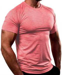 T-shirts pour hommes coupe ajustée décontracté sport gym sans manches respirant polyester/coton grande taille 120g logo personnalisé imprimé conception vierge - Product Image 1