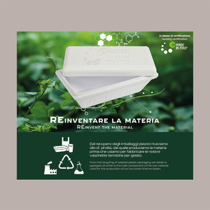 60 uds 1000g tinas de helado de poliestireno reciclado Re Maxigel cajas de plástico blanco duraderas y ecológicas - Product Image 6