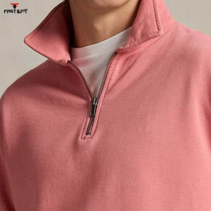 2025 gros hommes sweats meilleur tissu coton sweat personnalisé plaine sweat personnalisé demi fermeture éclair sweats à capuche sweat-shirt - Product Image 5
