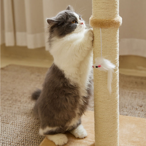 Rascador Vertical de Sisal <span class=keywords><strong>para</strong></span> <span class=keywords><strong>Gatos</strong></span> |   Árbol <span class=keywords><strong>para</strong></span> <span class=keywords><strong>Gatos</strong></span> de Tela Antidesgarro, Poste <span class=keywords><strong>para</strong></span> Trepar, Juguete <span class=keywords><strong>para</strong></span> Afilar Garras de Gatitos - Product Image 4