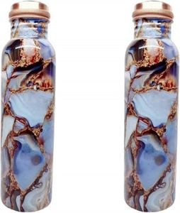 Bouteille d'eau en cuivre pour bureau/gymnase/yoga/collège Non toxique et étanche noir et blanc-cadeau d'affaires pour hommes et femmes - Product Image 4