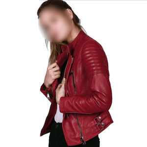 Chaqueta de cuero genuino para mujer, color marrón completo Hecho a mano Tasa de fábrica Diseño único Nuevas mujeres adultas usan chaquetas de cuero - Product Image 6