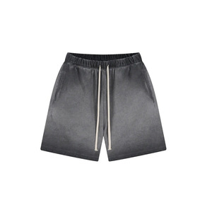 Nouveauté : Shorts de sport pour hommes, haute qualité, logo personnalisé effet vieilli, en molleton de coton uni, la meilleure tenue de fitness, shorts tendance - Product Image 4
