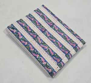 ผ้าฝ้าย100% บล็อกมือพิมพ์ลาย jaipur มรดกทางวัฒนธรรมแบบดั้งเดิมเป็นมิตรกับสิ่งแวดล้อม - Product Image 1