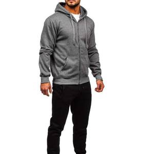 Chándales de hombre de diseño personalizado OEM de corte regular, ropa deportiva, sudaderas con capucha y pantalones de chándal con cremallera de forro polar de algodón, conjuntos de 2 piezas - Product Image 4