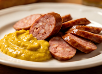 Pâte de moutarde jaune en vrac avec ≥14% de graines de moutarde, texture lisse, pour la restauration rapide et les fournitures de traiteur