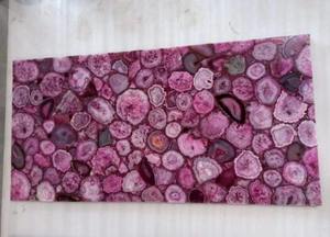 แผ่นหินอาเกตสีชมพูทำด้วยมือสำหรับรับประทานอาหารห้องครัวคอนโซลโต๊ะกาแฟเคาน์เตอร์สุดหรูโต๊ะเครื่องแป้งและท็อปโต๊ะสำหรับตกแต่งโรงอาหาร - Product Image 2