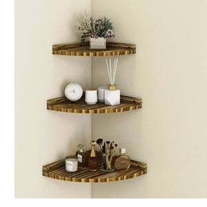 Ensemble de décorations murales en bois à suspendre, art mural vintage et étagères, achat d'art mural sculpté, support mural métallique, ensemble d'étagères murales - Product Image 2