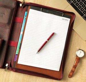 Tùy Chỉnh Chính Hãng Da Danh Mục Đầu Tư A4 Tài Liệu Thư Mục Lp-0118 Handmade Tiếp Tục Folio Chất Kết Dính Hợp Pháp Pad Padfolio Tập Tin Nộp Hồ Sơ - Product Image 4