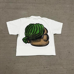 T-shirt personnalisé pour hommes de haute qualité graphique lourd Boxy coupe courte décontracté design surdimensionné - Product Image 2