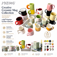Lot en gros de tasses en céramique créatives de 12 oz, ensemble assorti, prix d'usine, collection de tasses à café aux motifs variés pour cadeau