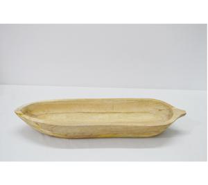 Bol de noix de service profond ovale en bois naturel de luxe bol indien classique de conception unique pour la maison hôtel et restaurant bol de service - Product Image 5