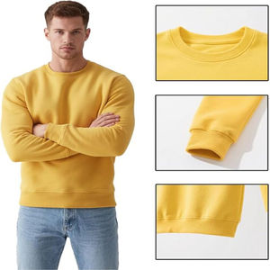 Sudadera de cuello redondo personalizada de alta calidad para hombres y mujeres Algodón Poliéster Patrón sólido Buena calidad con impresión de descarga - Product Image 4