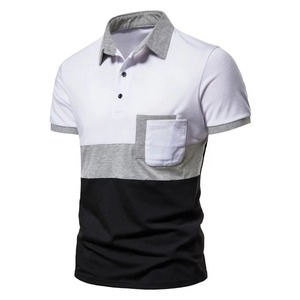 Chemises polo cargo à col POLO mode pour hommes T-shirts avec poches respirants en coton et lin Chemises polo pour hommes - Product Image 2