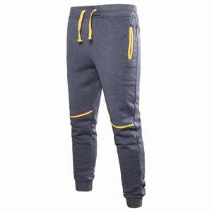 Pantalones deportivos de gran tamaño para hombre, pantalón de chándal con cremallera, elásticos y personalizados, color marrón, oferta - Product Image 4